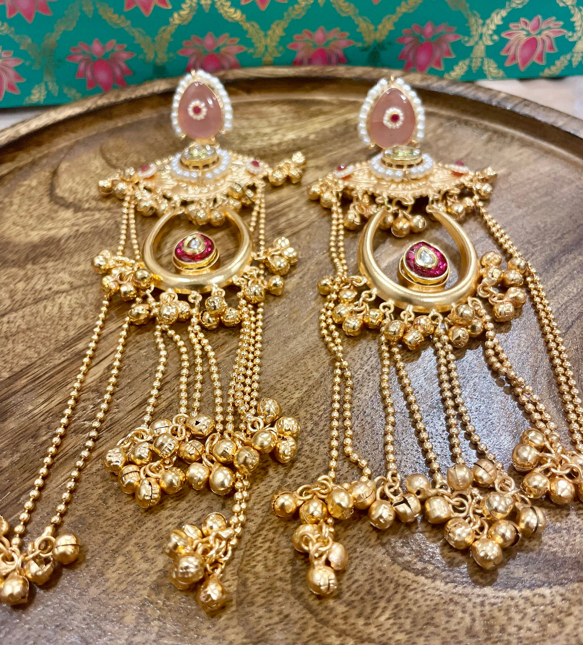 Anarkali brass jhumkas