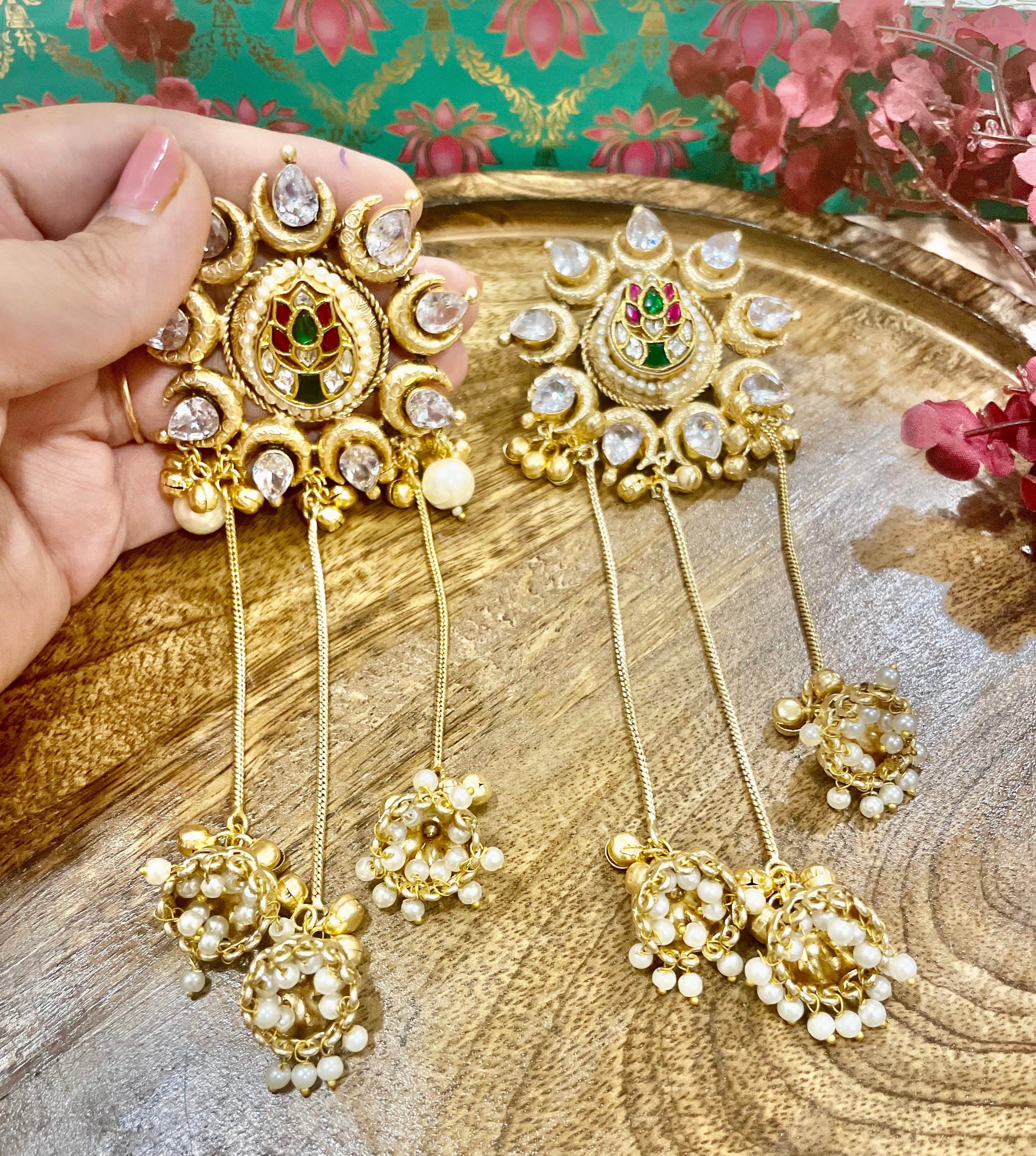 Chandrika Brass Jhumar Earrings