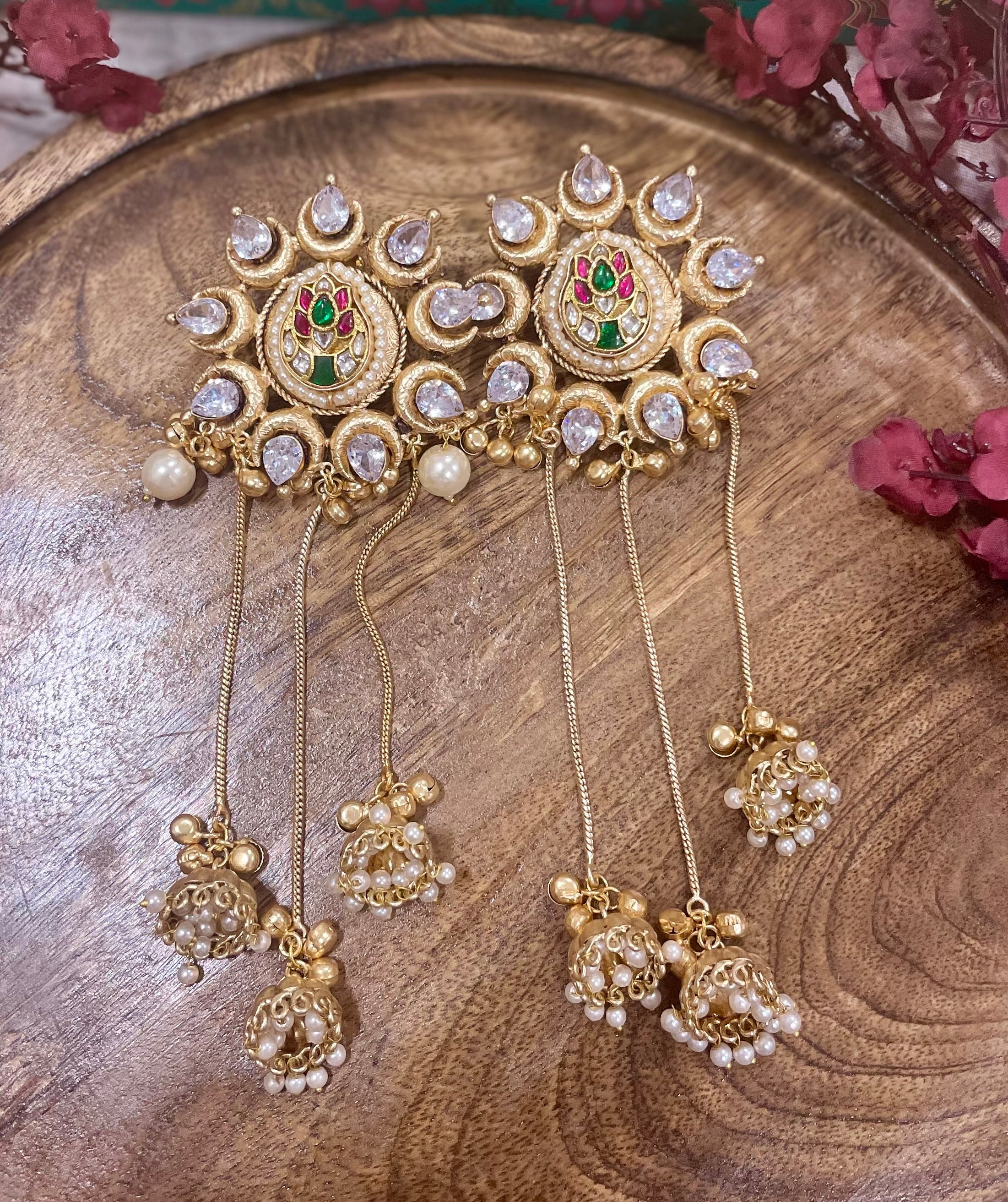 Chandrika Brass Jhumar Earrings