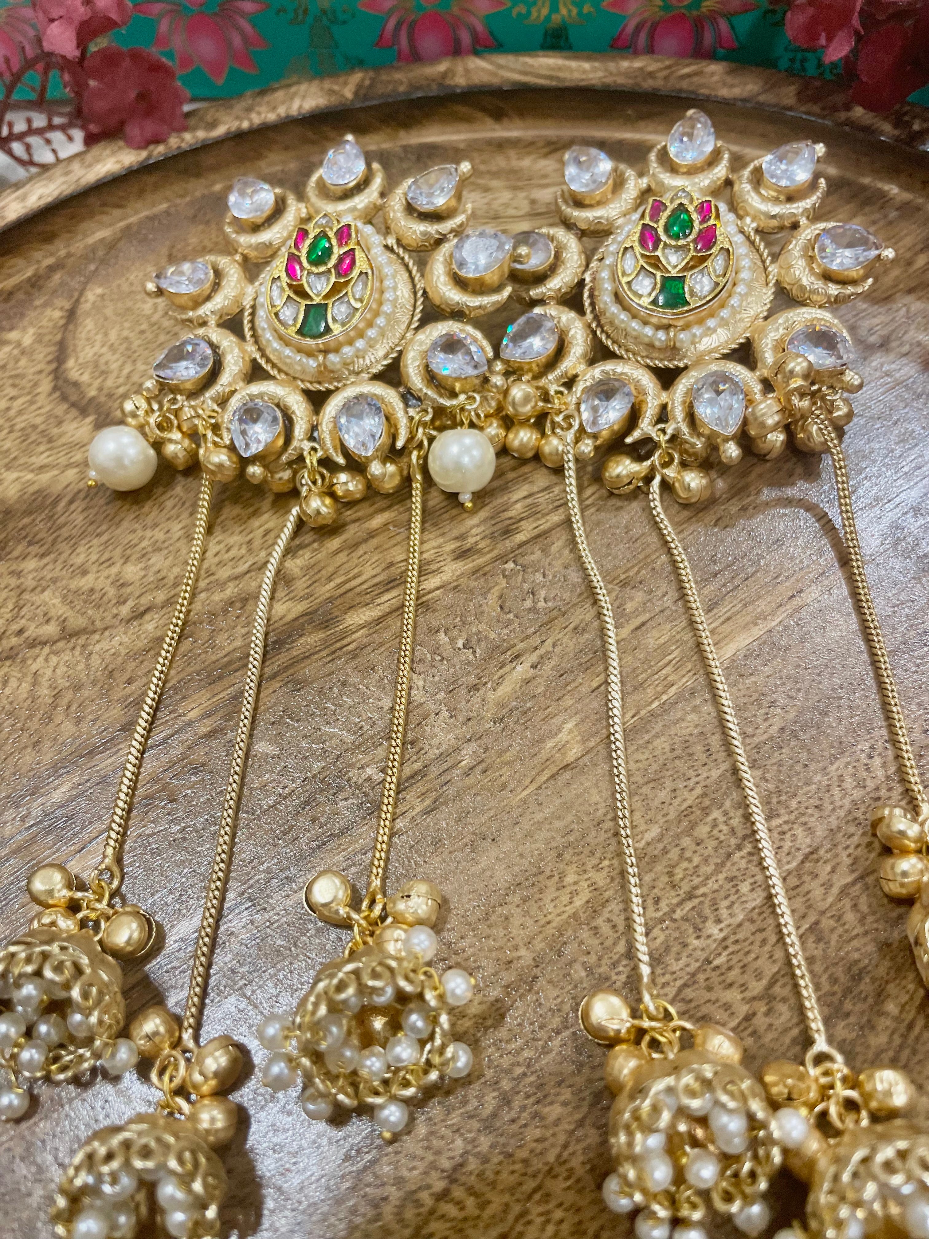 Chandrika Brass Jhumar Earrings