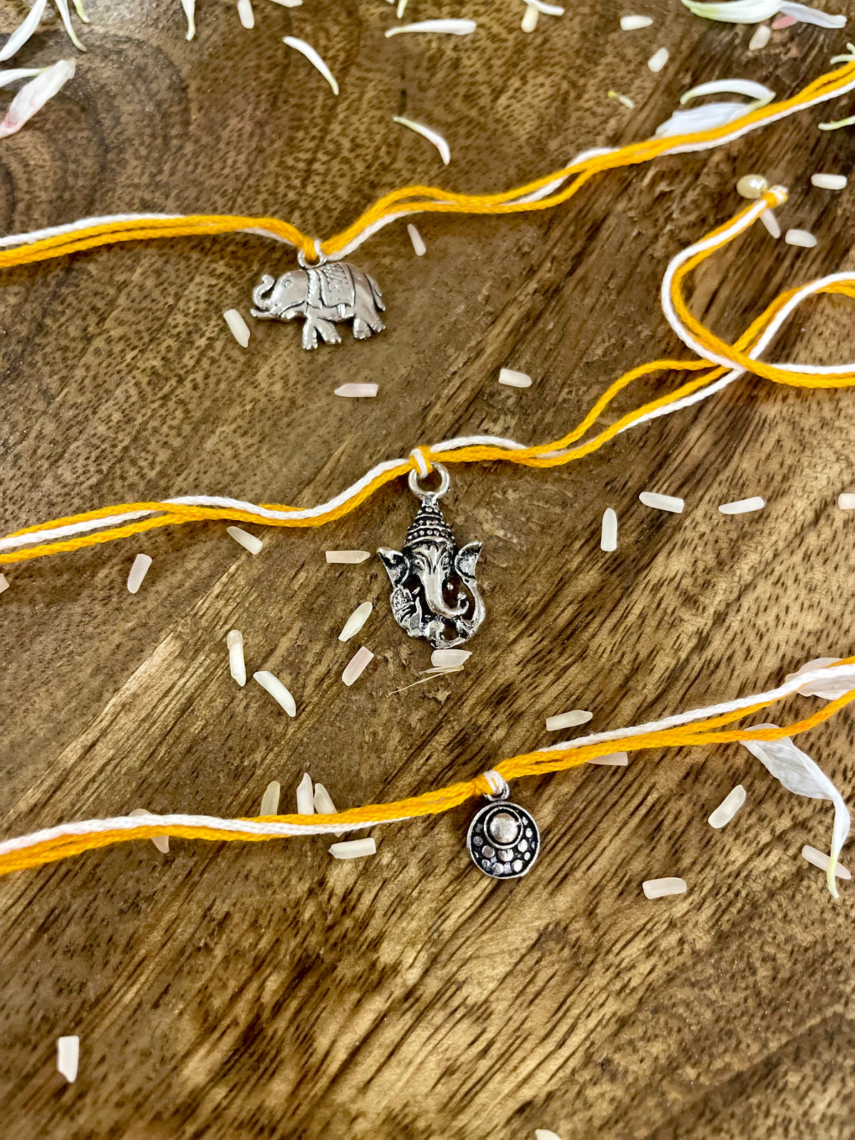 925 Sterling silver rakhi for brother- thread rakhi- single piece