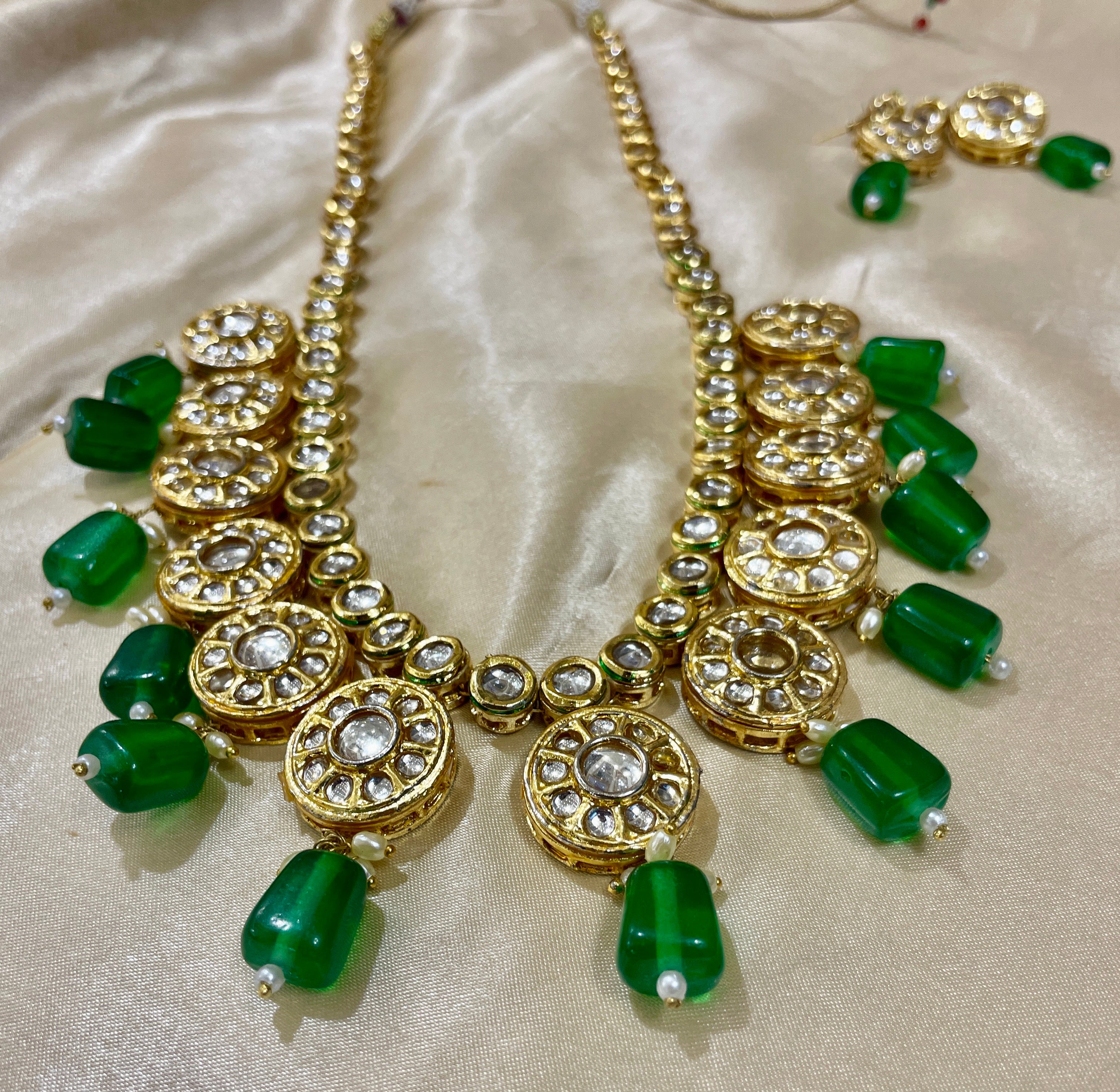 Afshaa kundan long necklace set