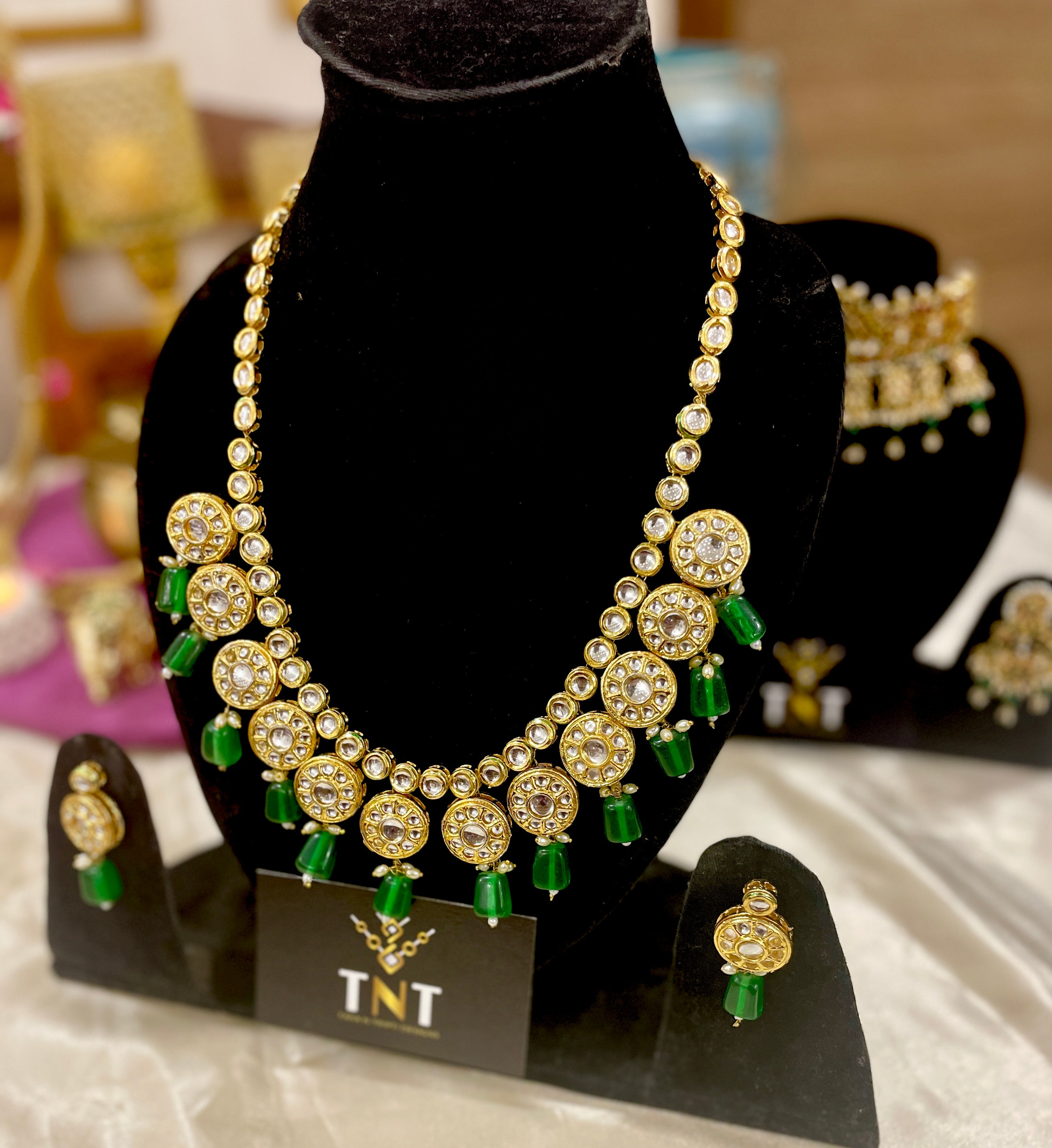 Afshaa kundan long necklace set