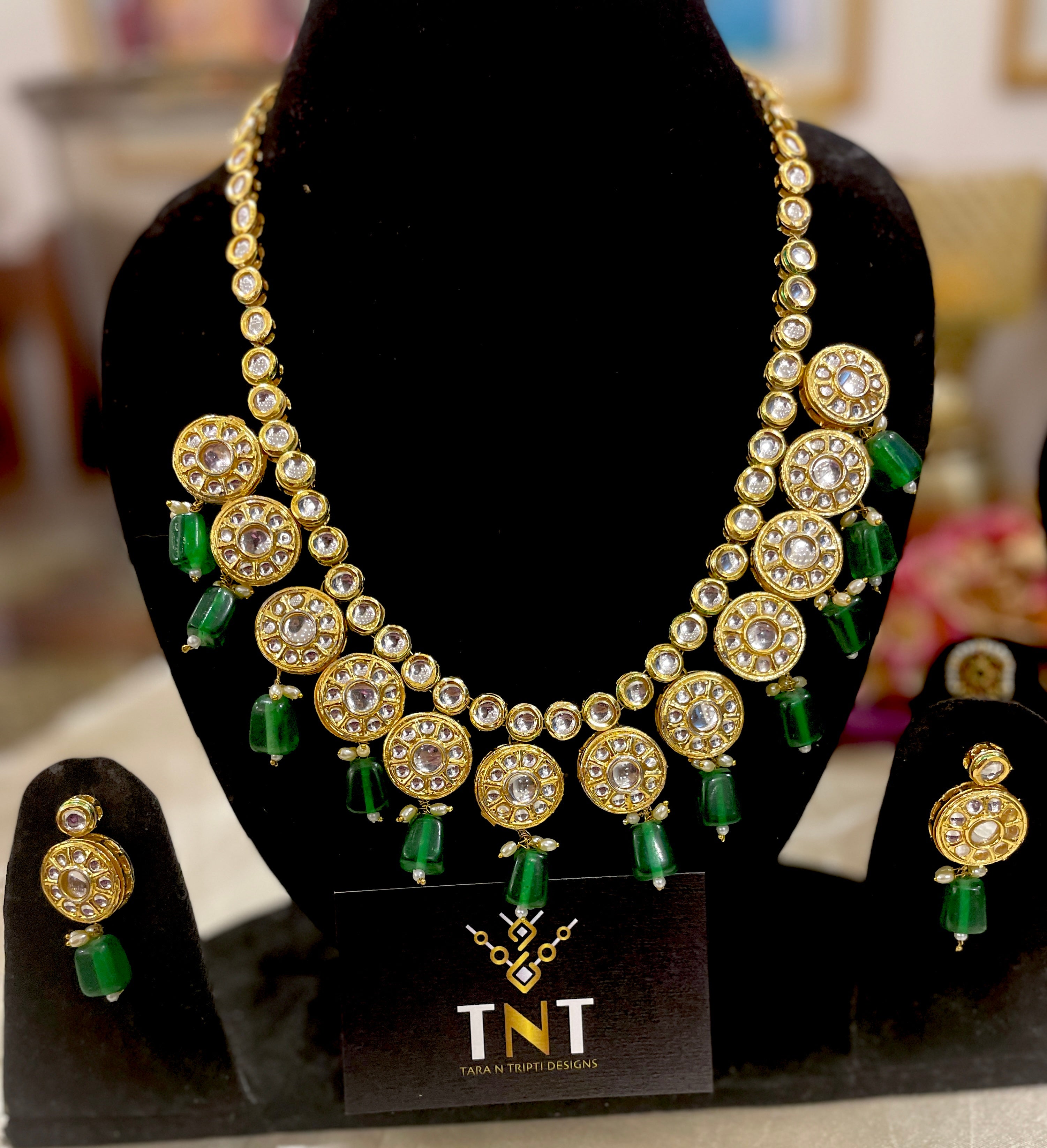 Afshaa kundan long necklace set