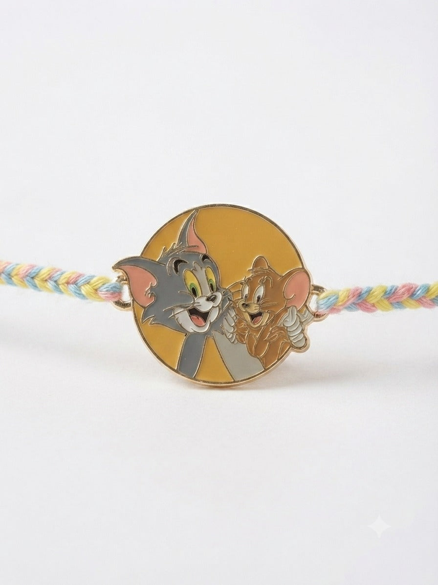 TNT Tom & Jerry Rakhi for Kids & Brother | Handmade Beaded Rakhi Set with Roli Chawal | Rakshabandhan Special