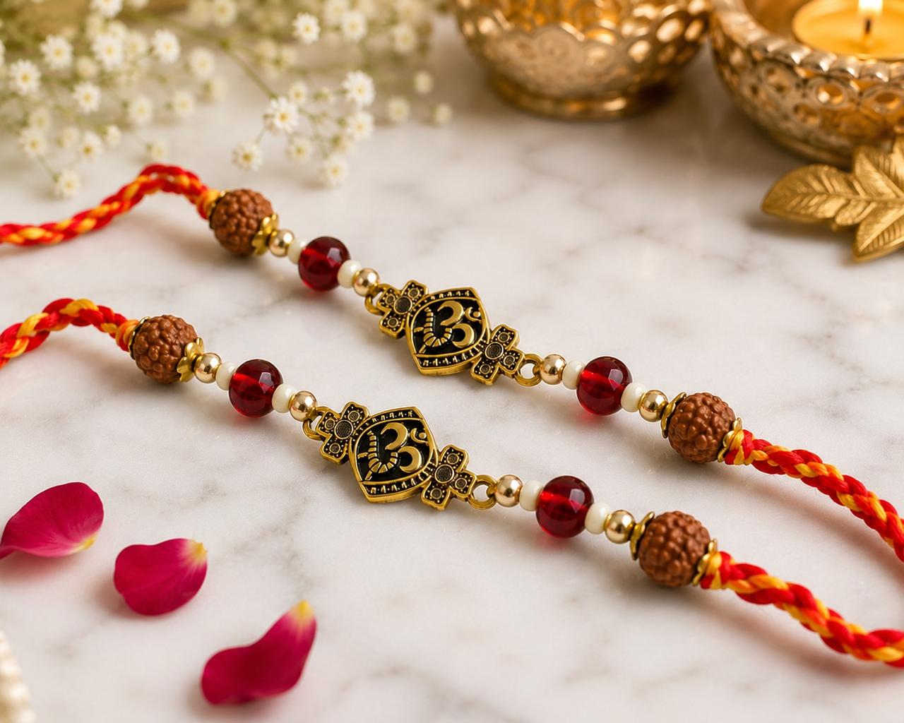 Rudraksh Om Rakhi for Brother | Rakhi for men