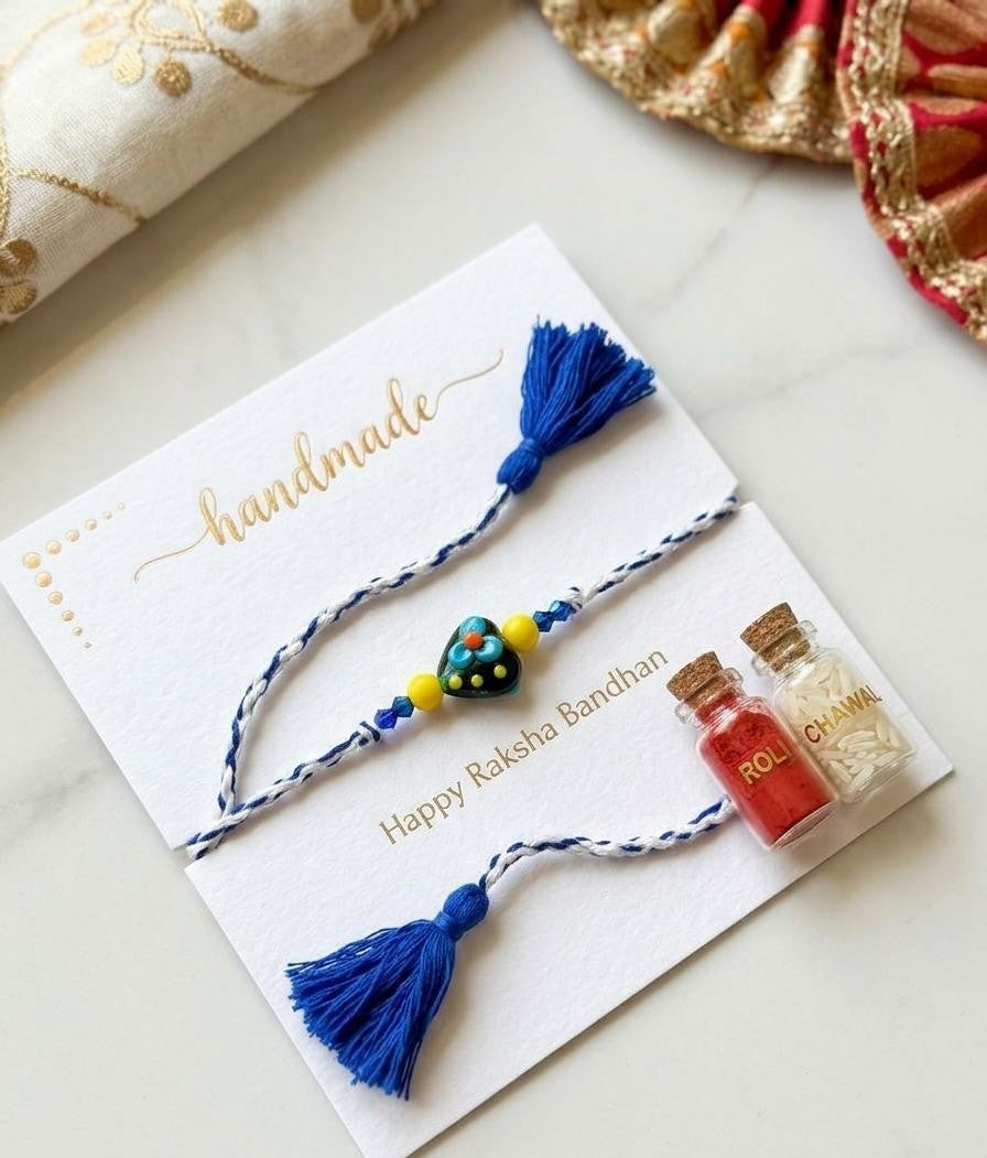 Blue heart rakhi for kids | Unisex rakhi| Rakhis for Tiny hands
