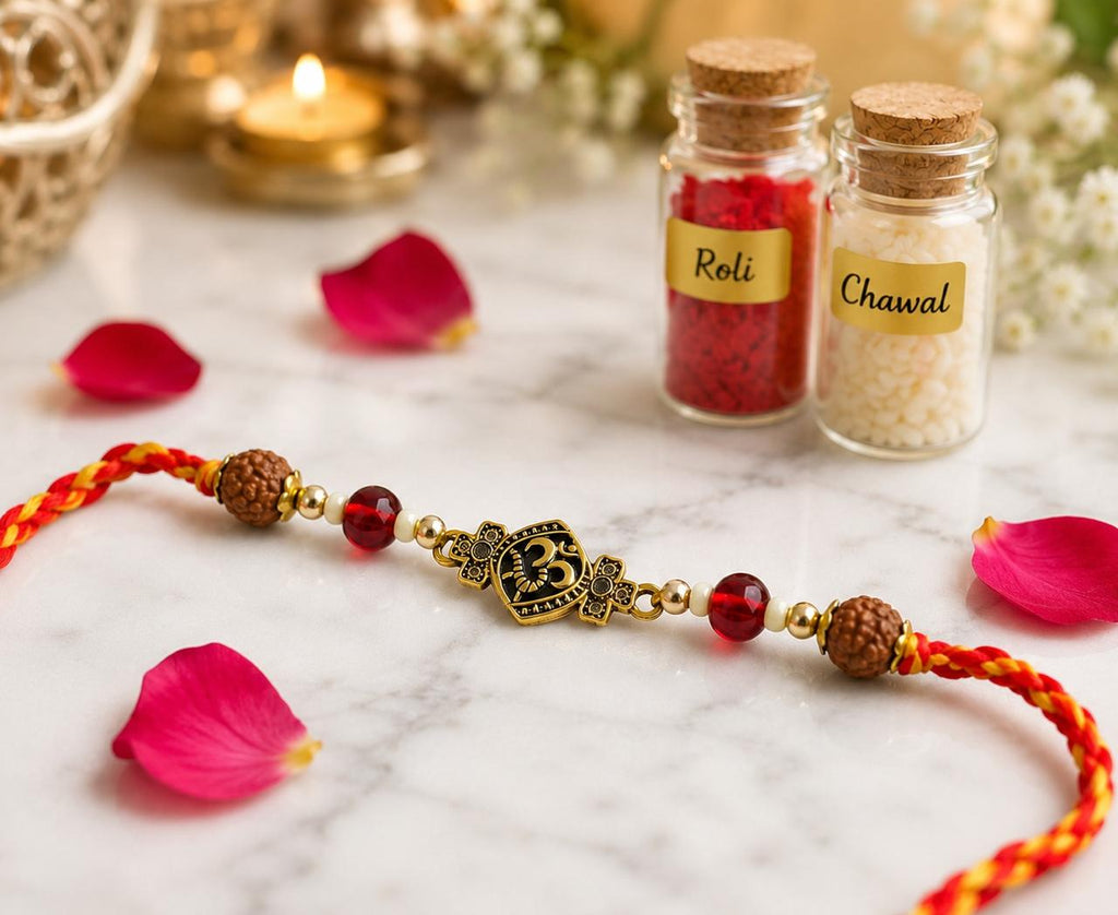 Rudraksh Om Rakhi for Brother | Rakhi for men