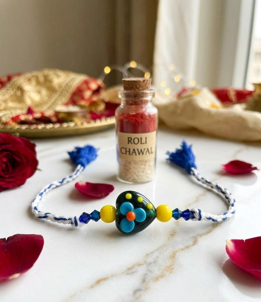 Blue heart rakhi for kids | Unisex rakhi| Rakhis for Tiny hands