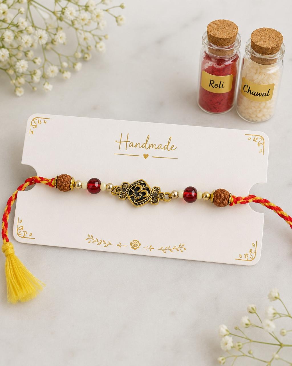 Rudraksh Om Rakhi for Brother | Rakhi for men
