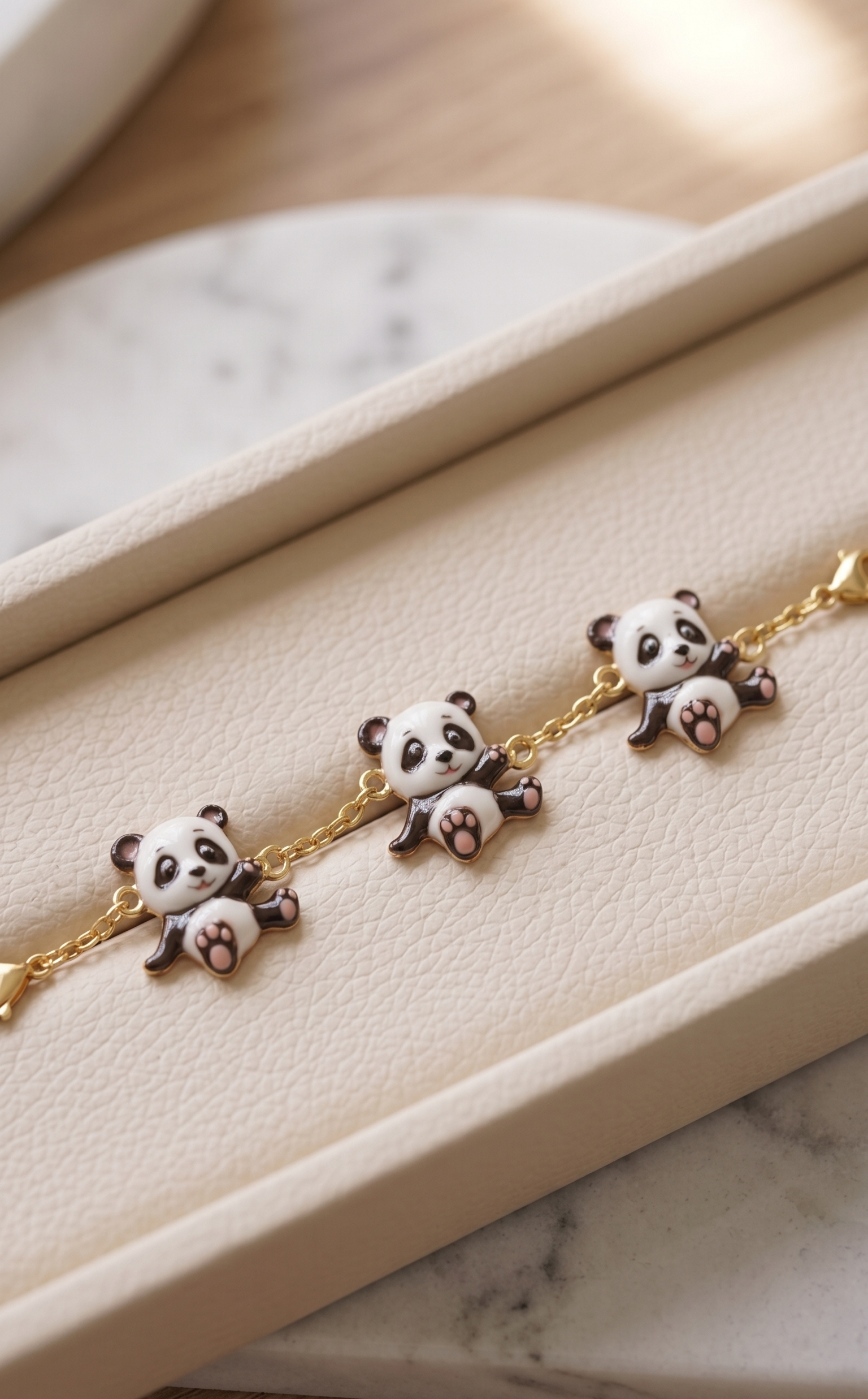 Cute Panda Charm Bracelet for Kids