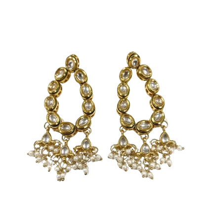 Naina kundan chandbali earrings