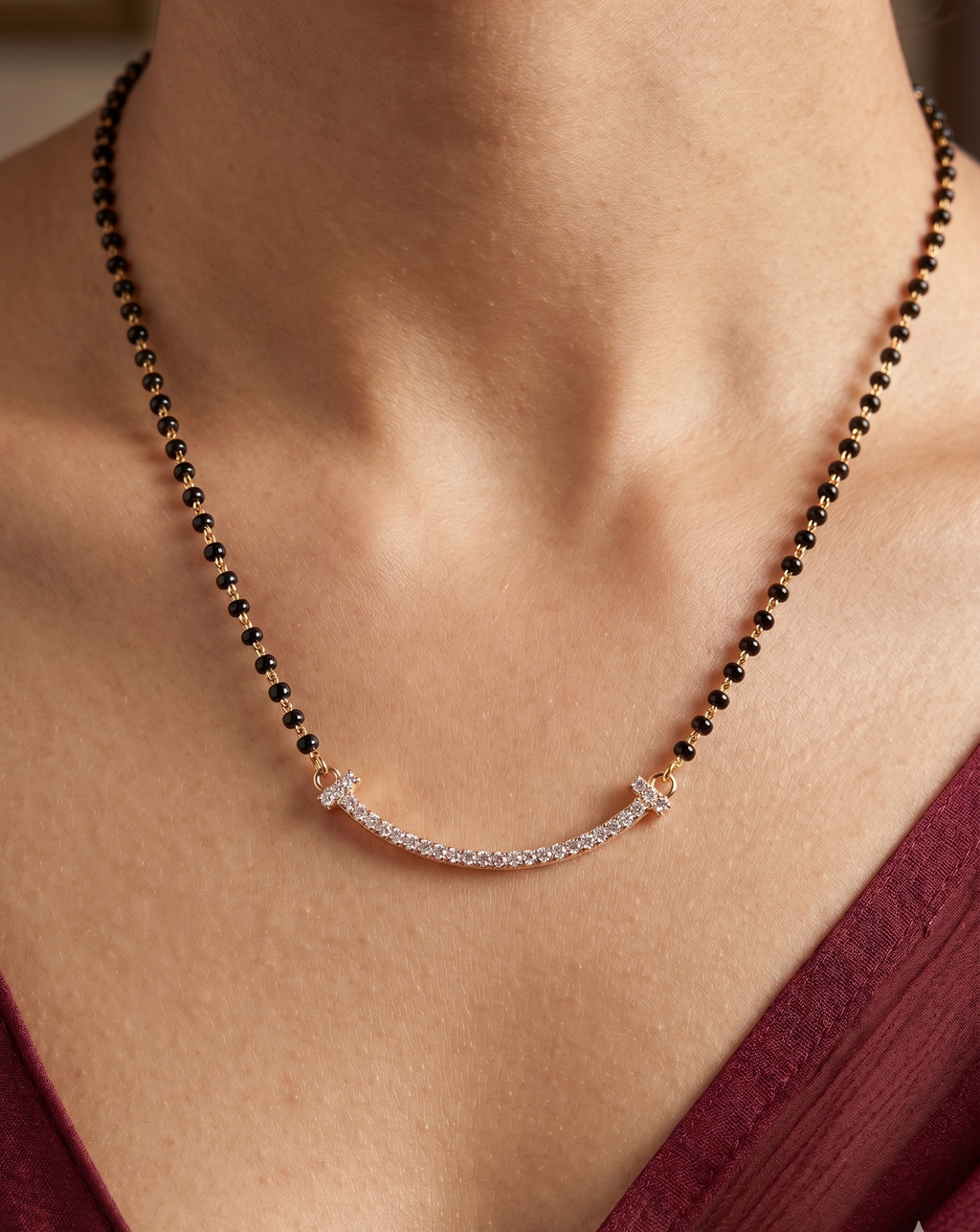 Tara N Tripti Designs - TNT AD Mangalsutra for Women, AD necklace