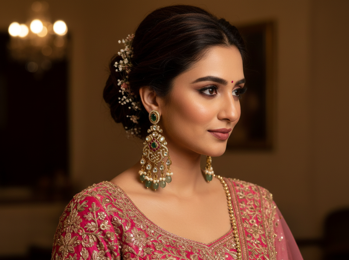 Madhulika AD stone earrings