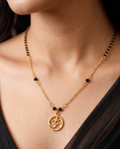 Tara N Tripti Designs - TNT Om Mangalsutra Necklace for Women, Anti Tarnish, Om Pendant, Gold toned