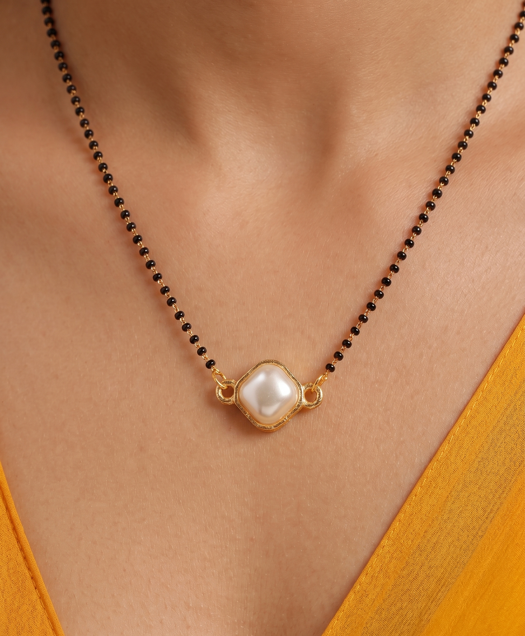 Tara N Tripti Designs - TNT Stylish Pearl Mangalsutra for Women, Multi-Purpose Pendant Necklace with Crystal Beads