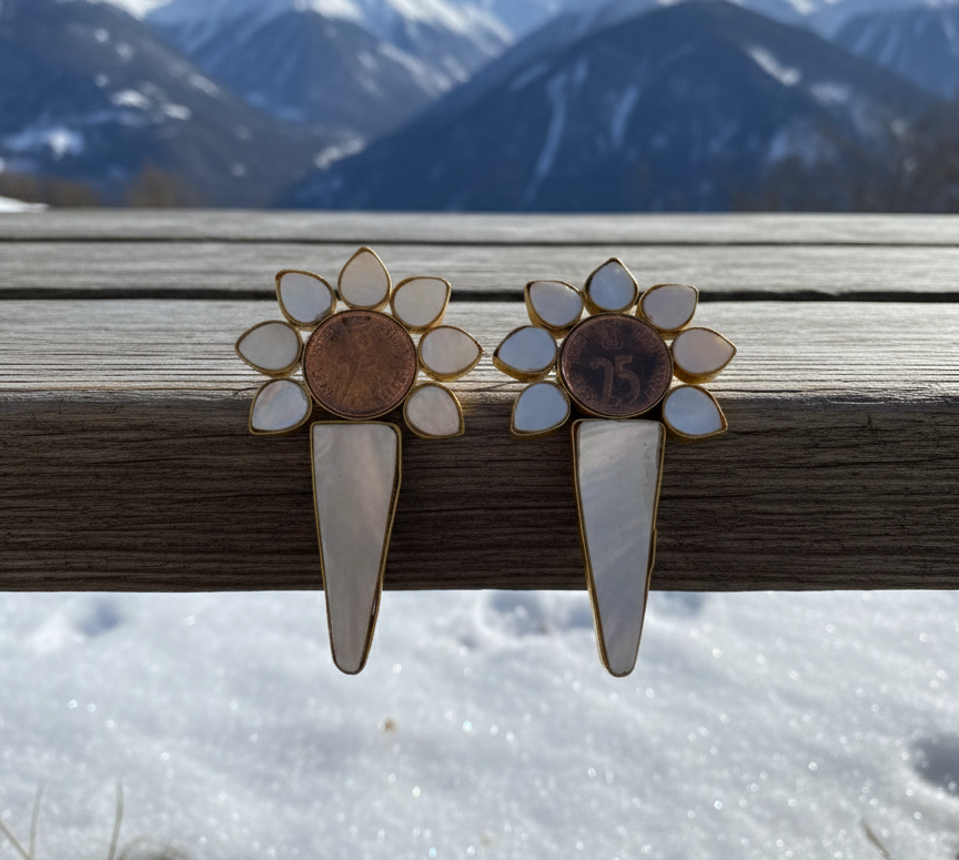 Mani floral statement earrings with a twist of 25 paisa