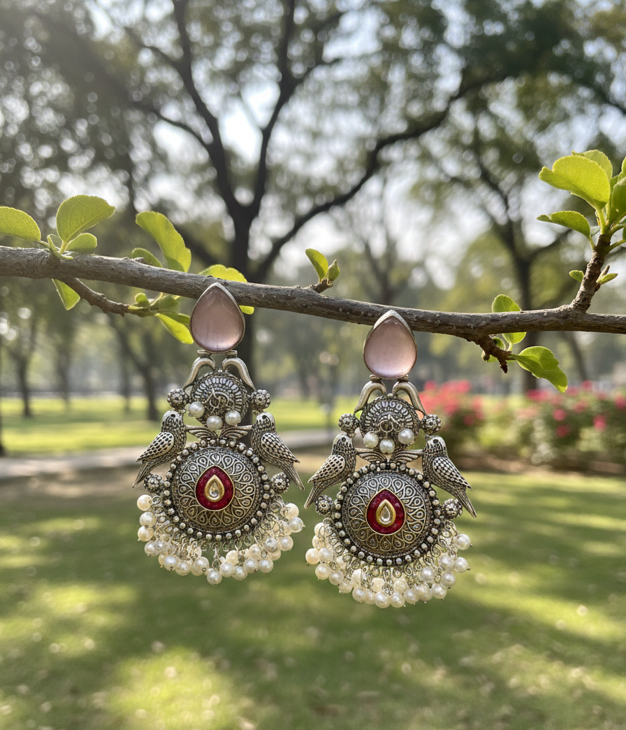 Pihu brass jhumkas