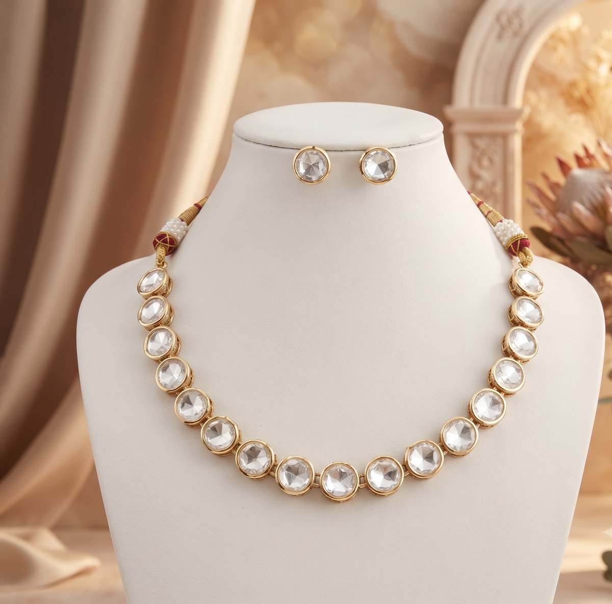 Saba Elegant Crystal Necklace & Earring Set