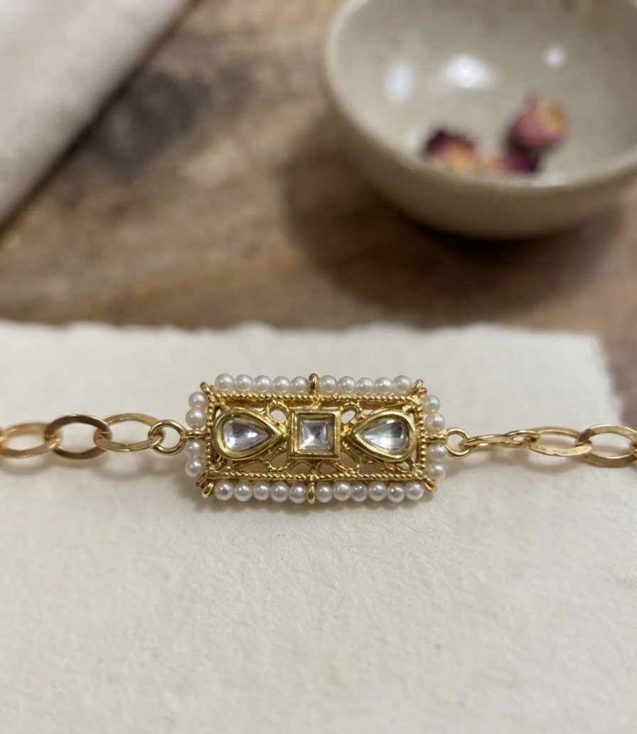 Bracelet Rakhi for Men | Golden Chain Bracelet Rakhi