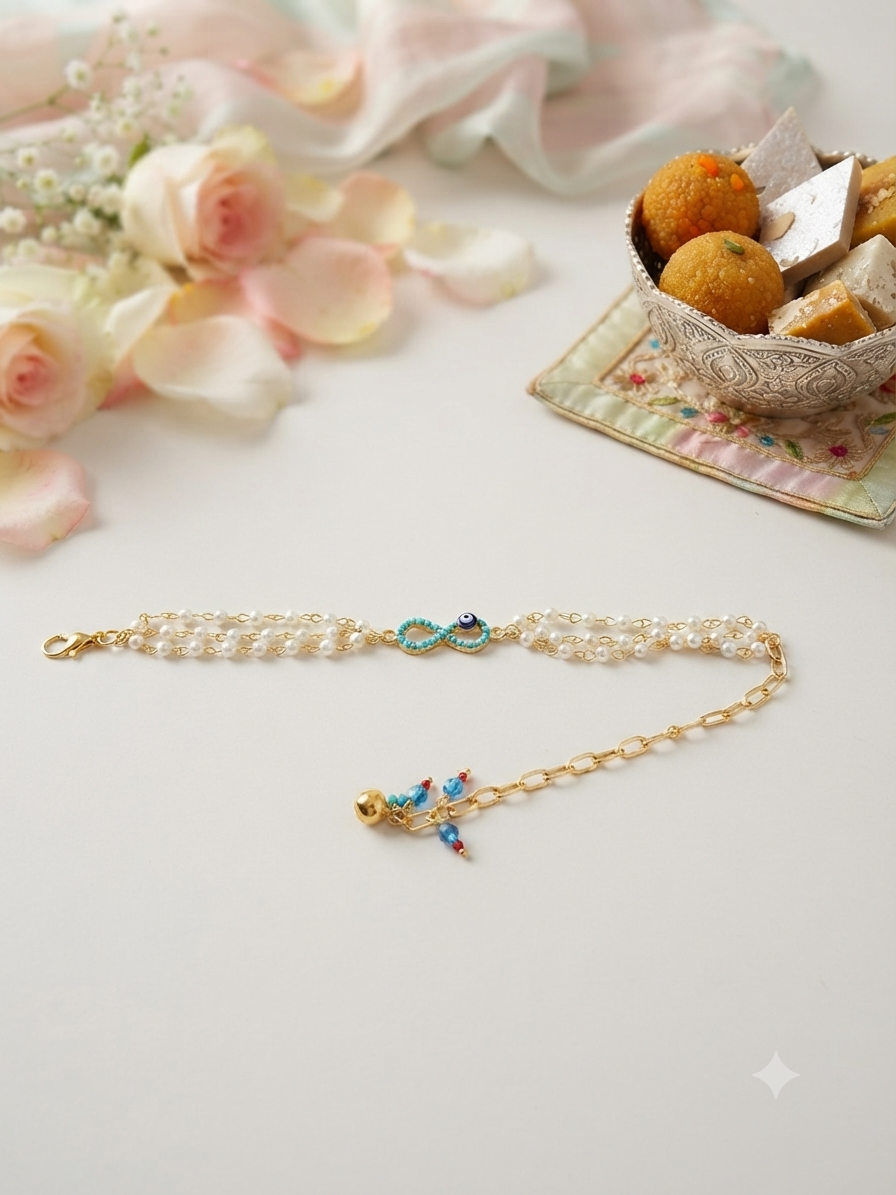 Blue infinity Lumba for Bhabhi | Lumba Rakhi for Bhabhi