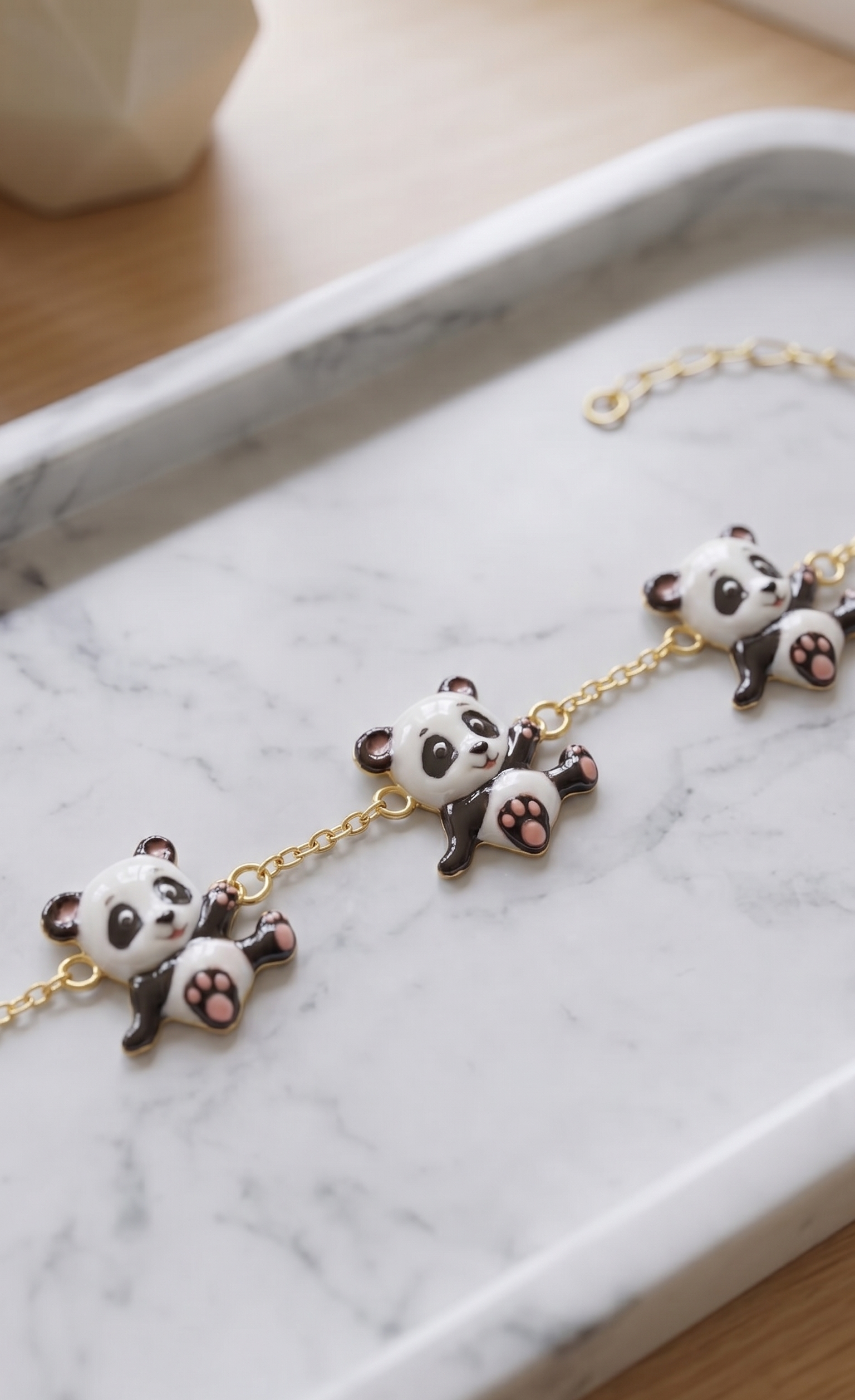 Cute Panda Charm Bracelet for Kids