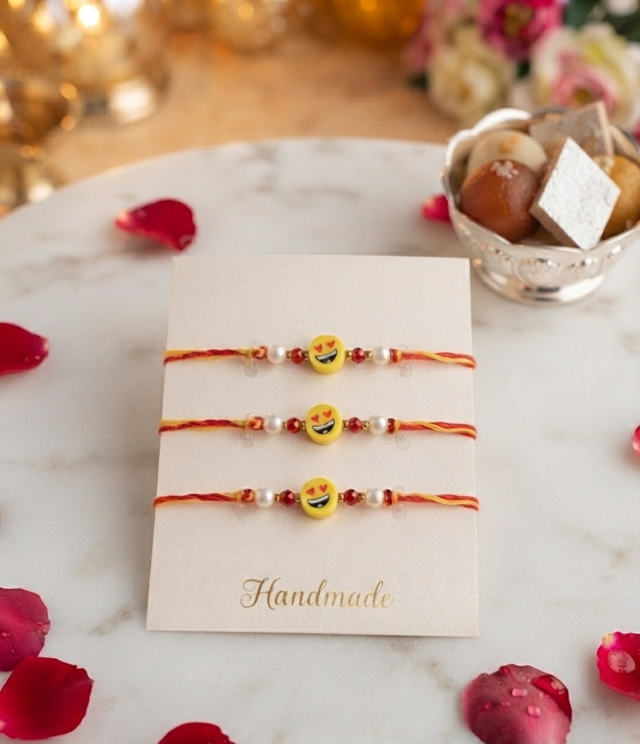 Kids Smiley Rakhi | Pack of 3