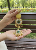 Morni brass jhumar earrings