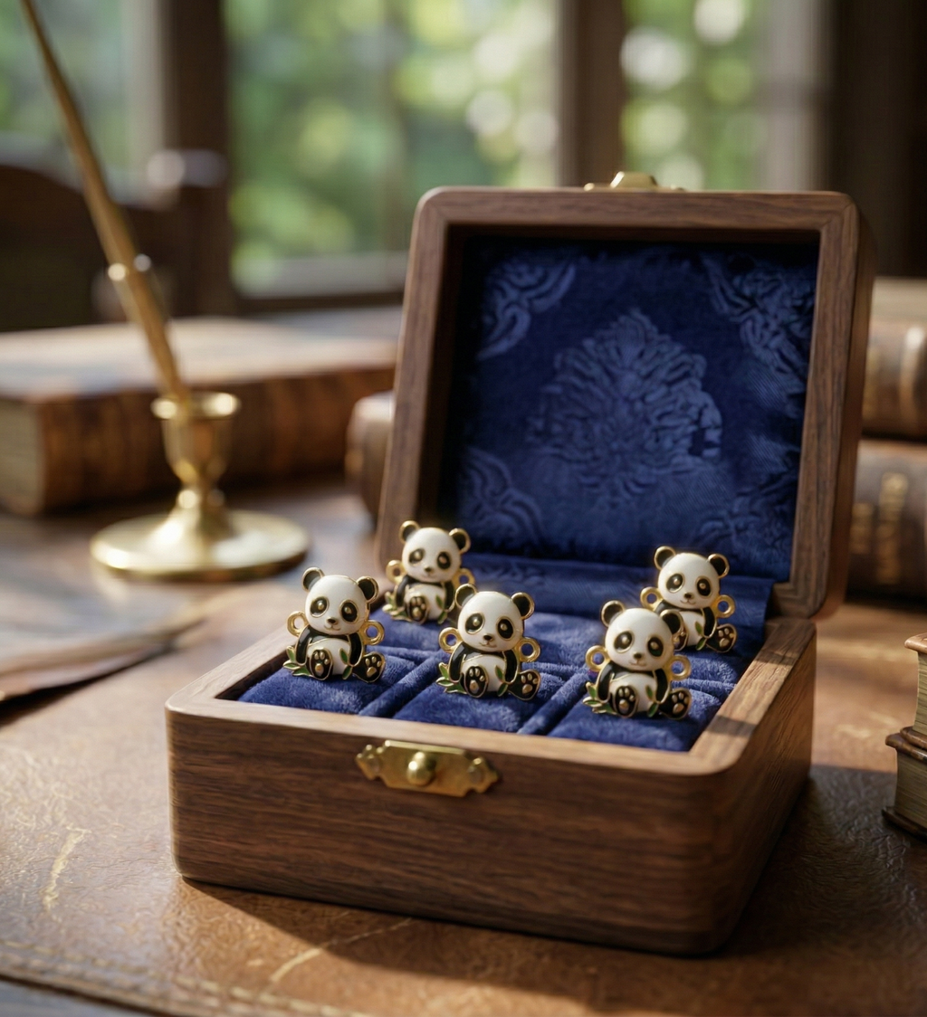 Panda Charms for Jewellery making | Metal charms | DIY Jewellery Making - Pack of 5 charms