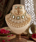 Shafa bridal necklace set - white