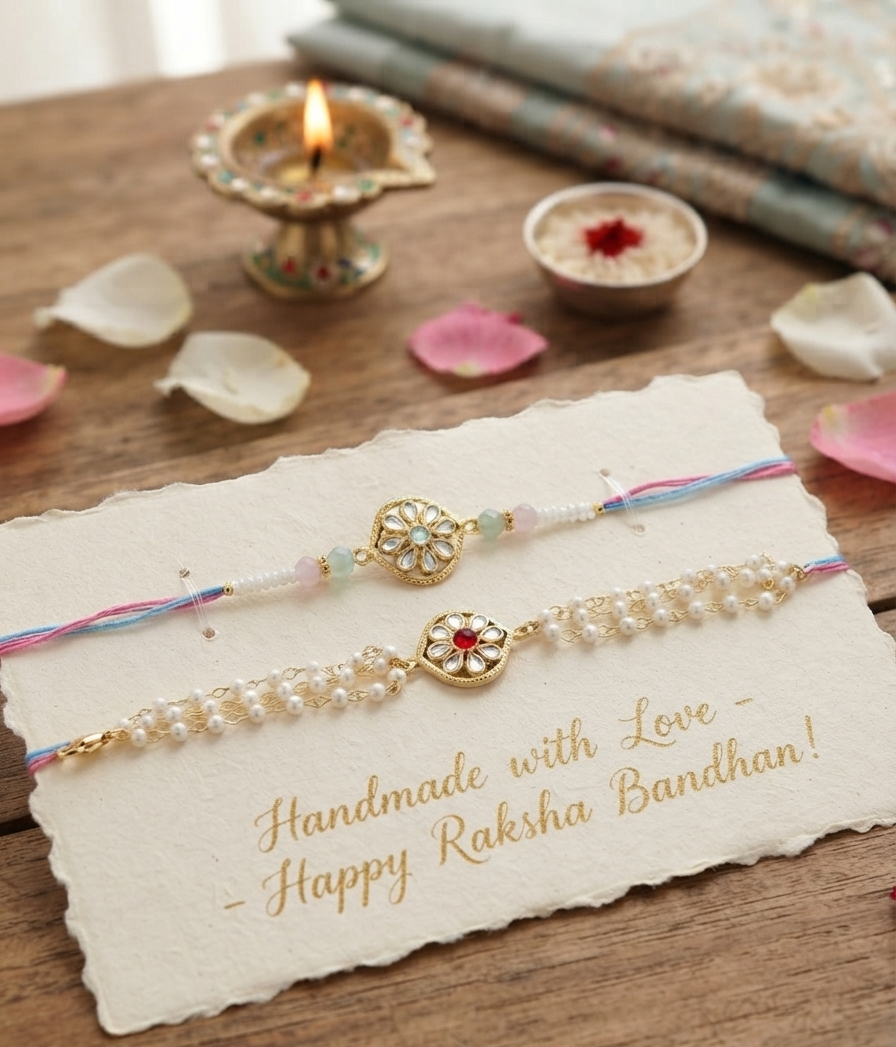 Rakhi and Lumba Combo| Bhai Bhabhi Rakhi combo | Couple Rakhi