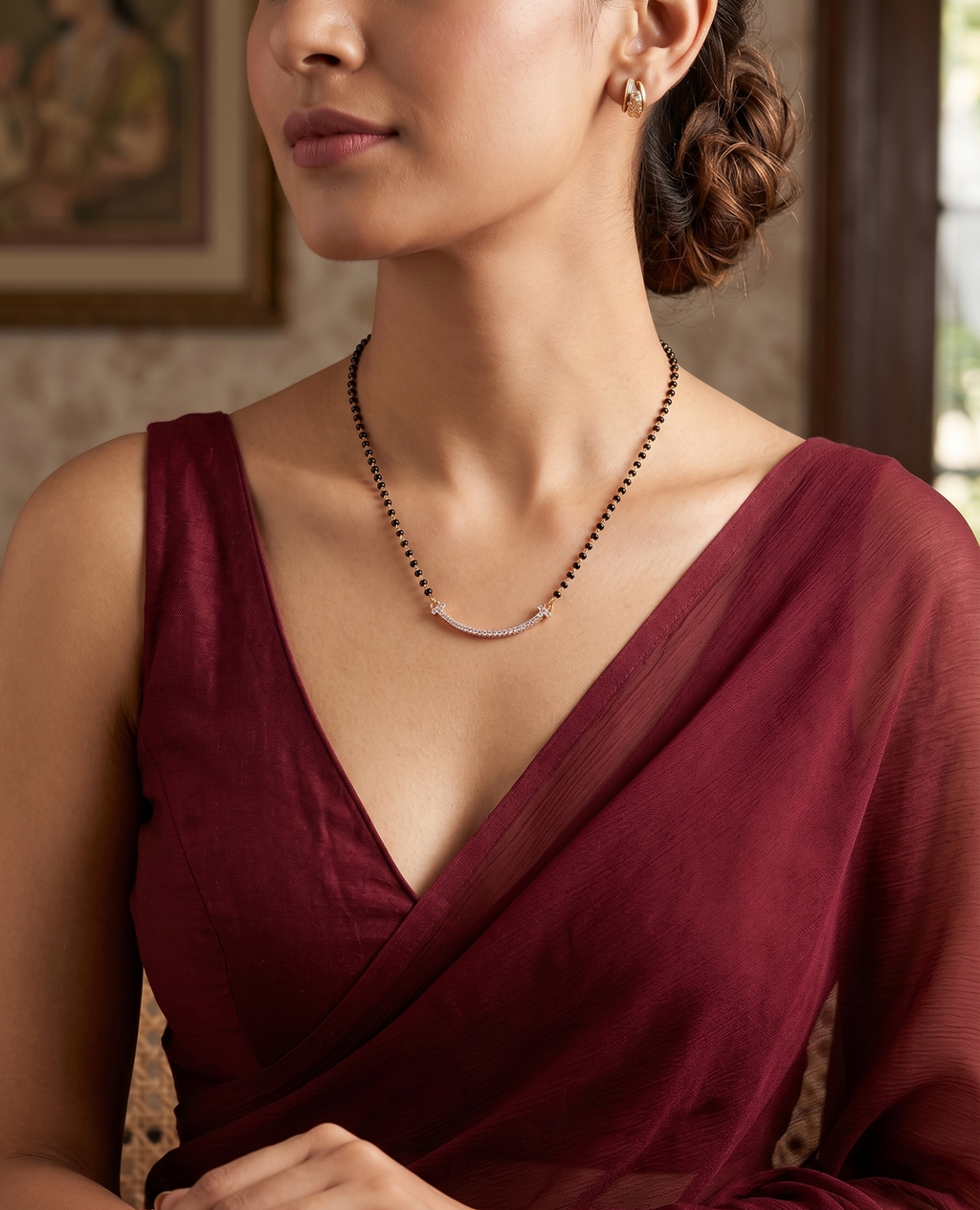 Tara N Tripti Designs - TNT AD Mangalsutra for Women, AD necklace
