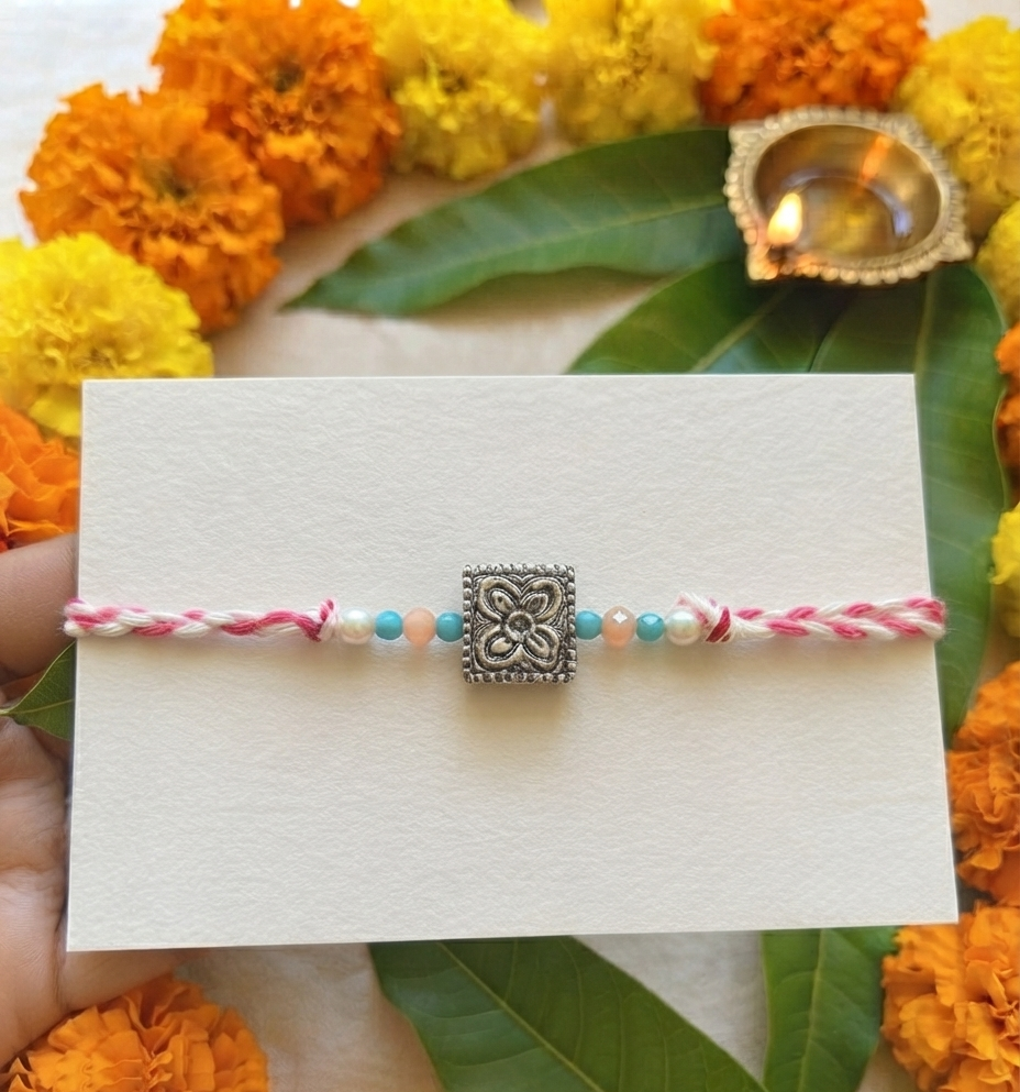 Pack of 3 square charm rakhis| Rakhis for brother| Pack of 3