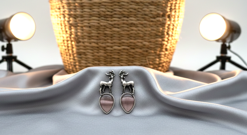 Shloka reindeer stud earrings