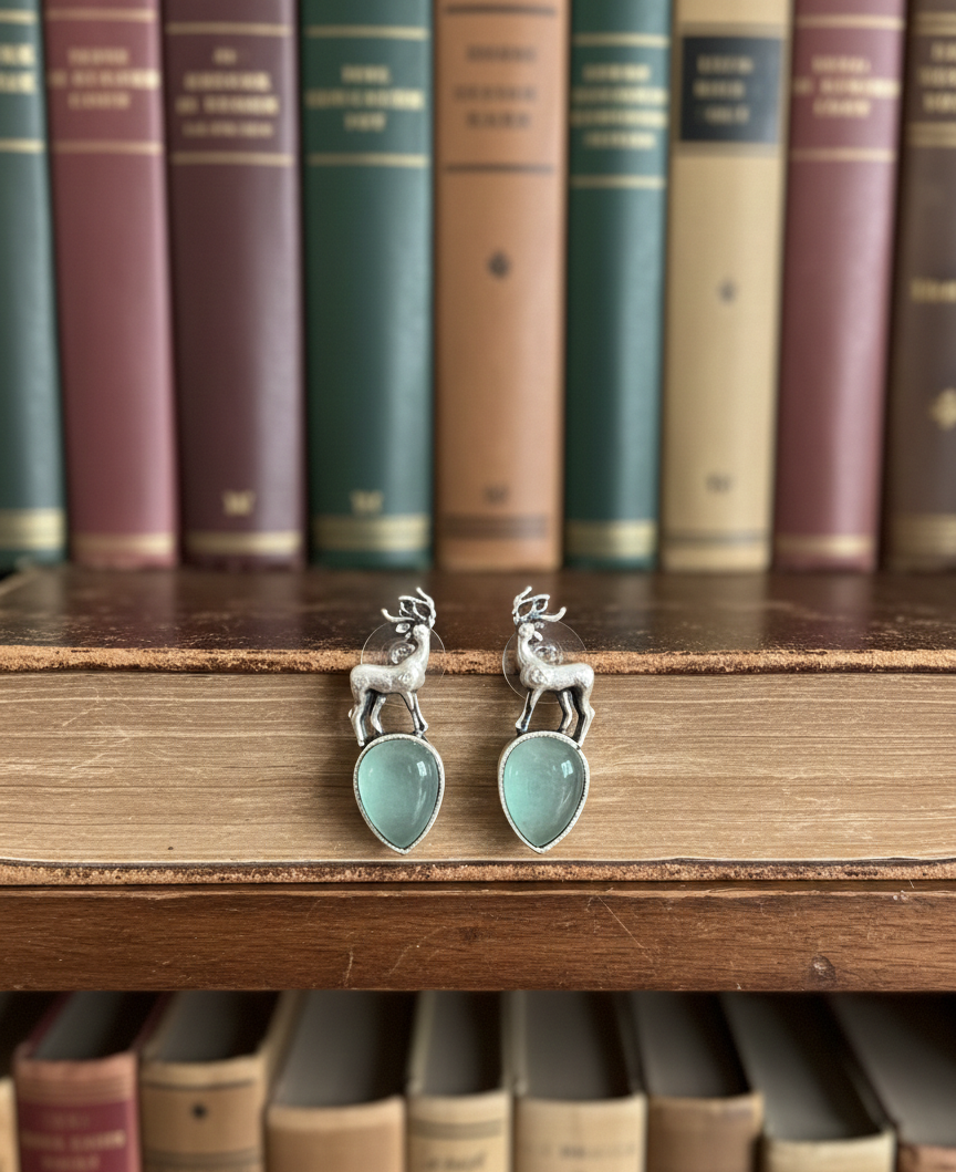 Shloka reindeer stud earrings