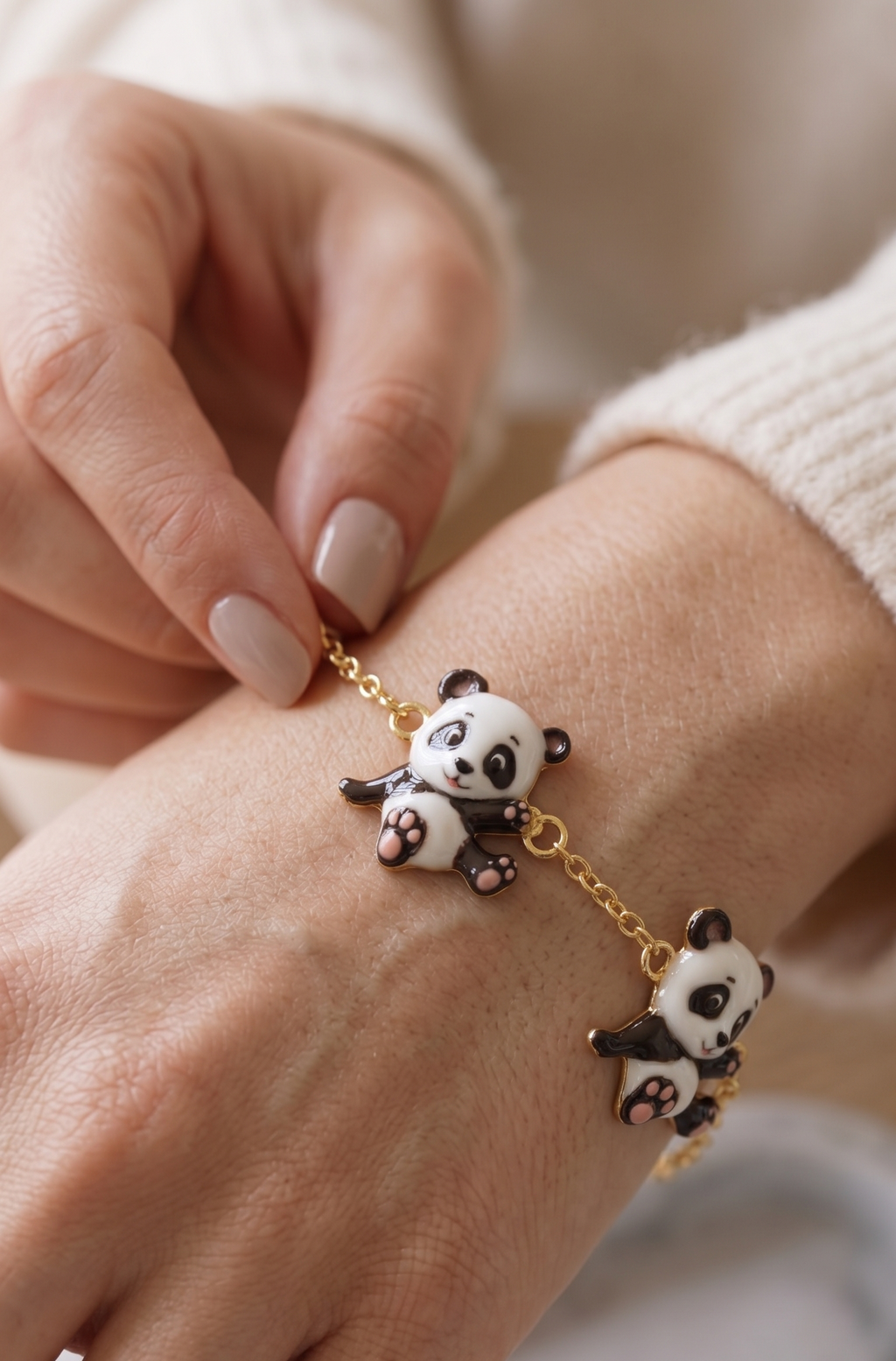 Cute Panda Charm Bracelet for Kids