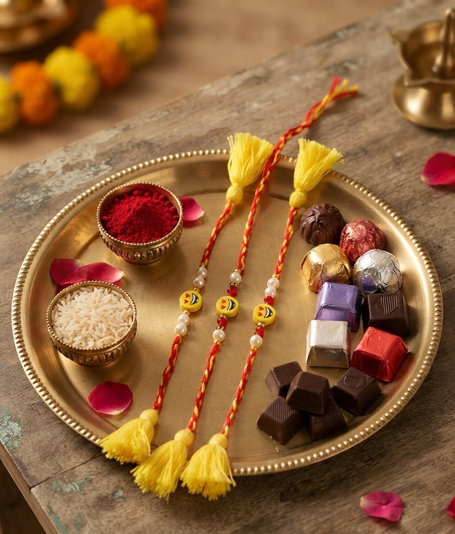 Kids Smiley Rakhi | Pack of 3