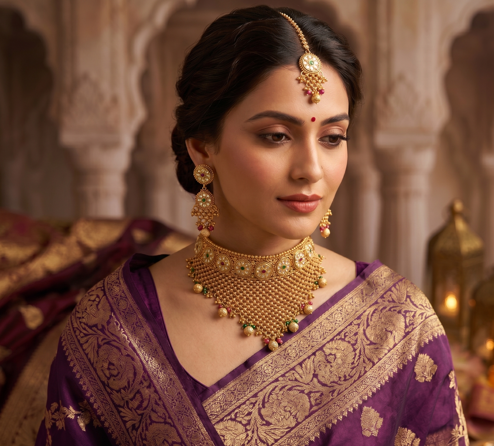 Maryam jali work rajwada necklace | Heritage Collection