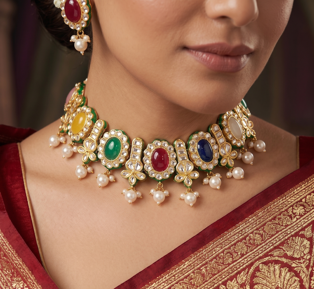 Saloni Navratna necklace set