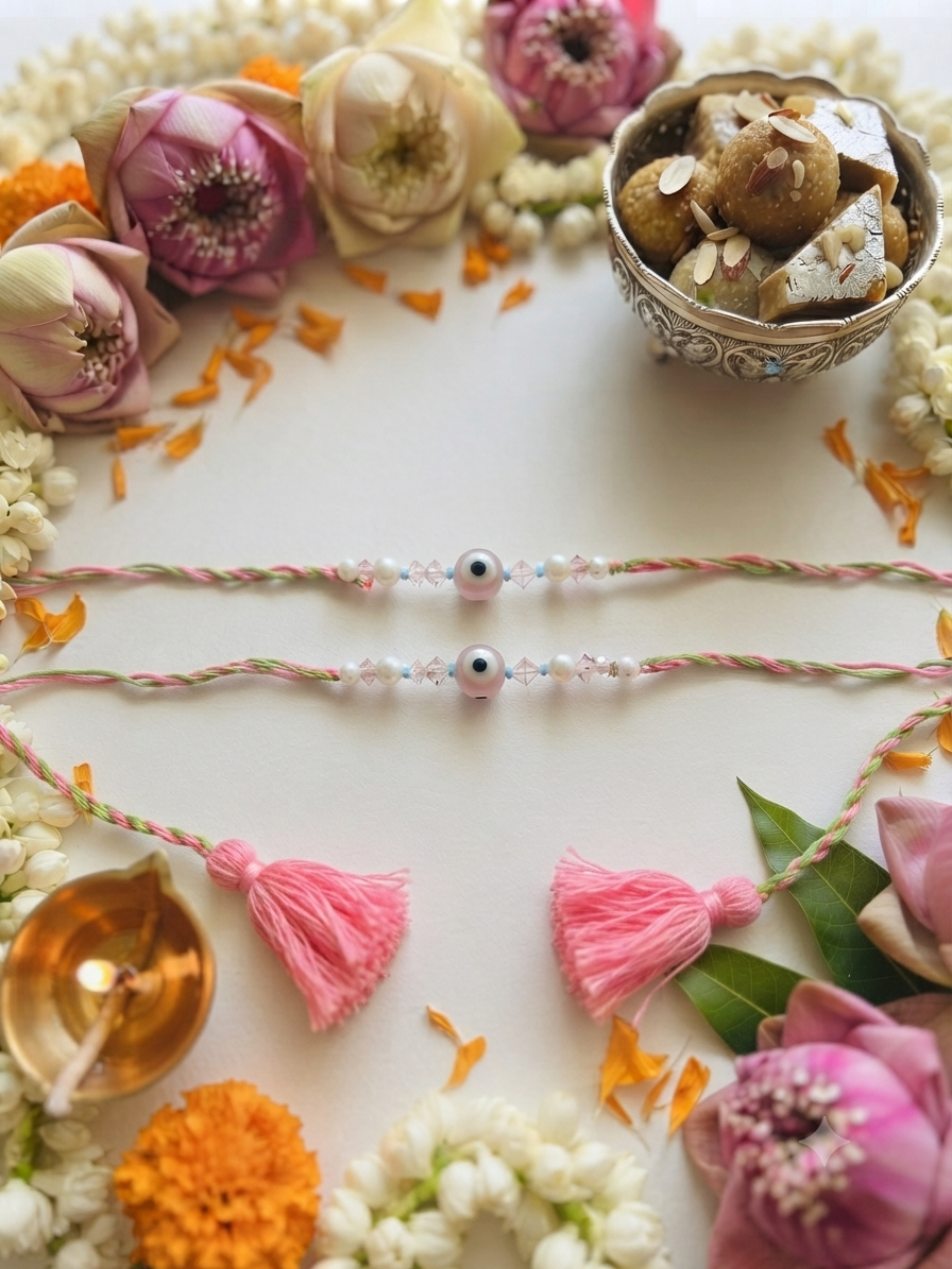 Pack of 2 evil eye rakhis for brother| Rakhis for bhai| Rakhi Combo
