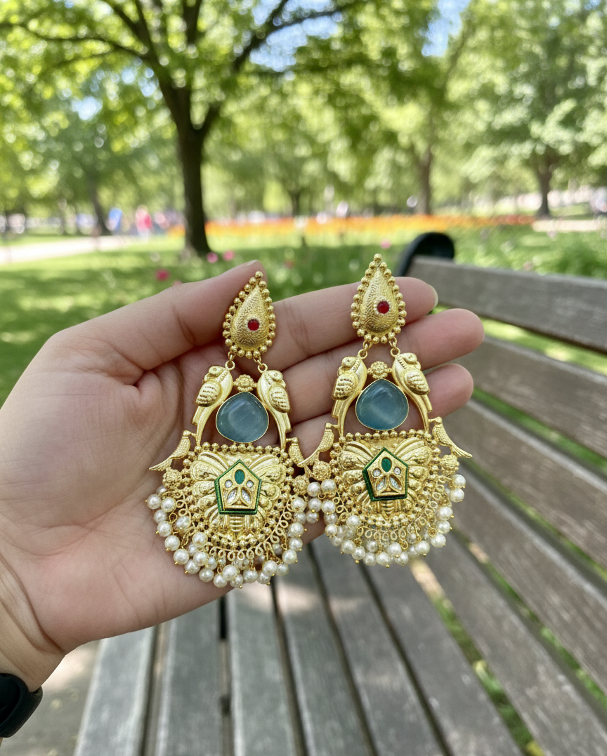 Bhagyashri brass jhumar earrings for women
