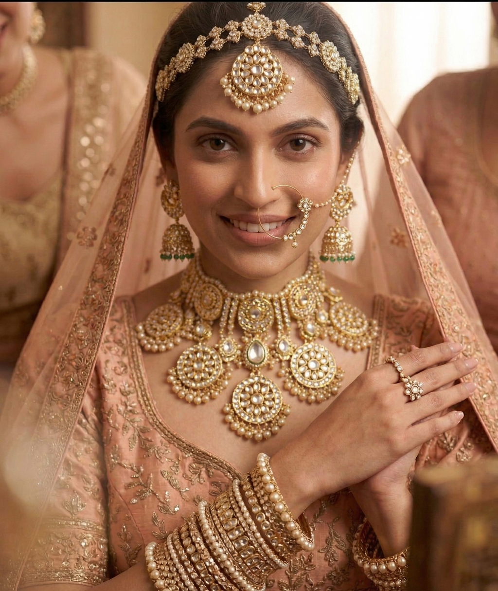 Mohena kundan bridal set