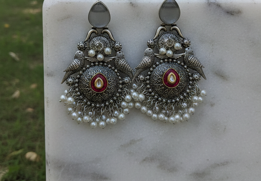 Pihu brass jhumkas