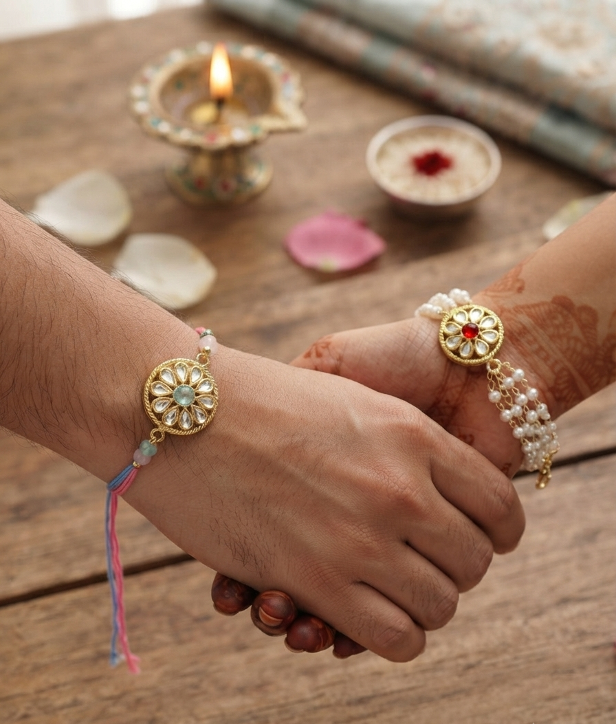 Rakhi and Lumba Combo| Bhai Bhabhi Rakhi combo | Couple Rakhi
