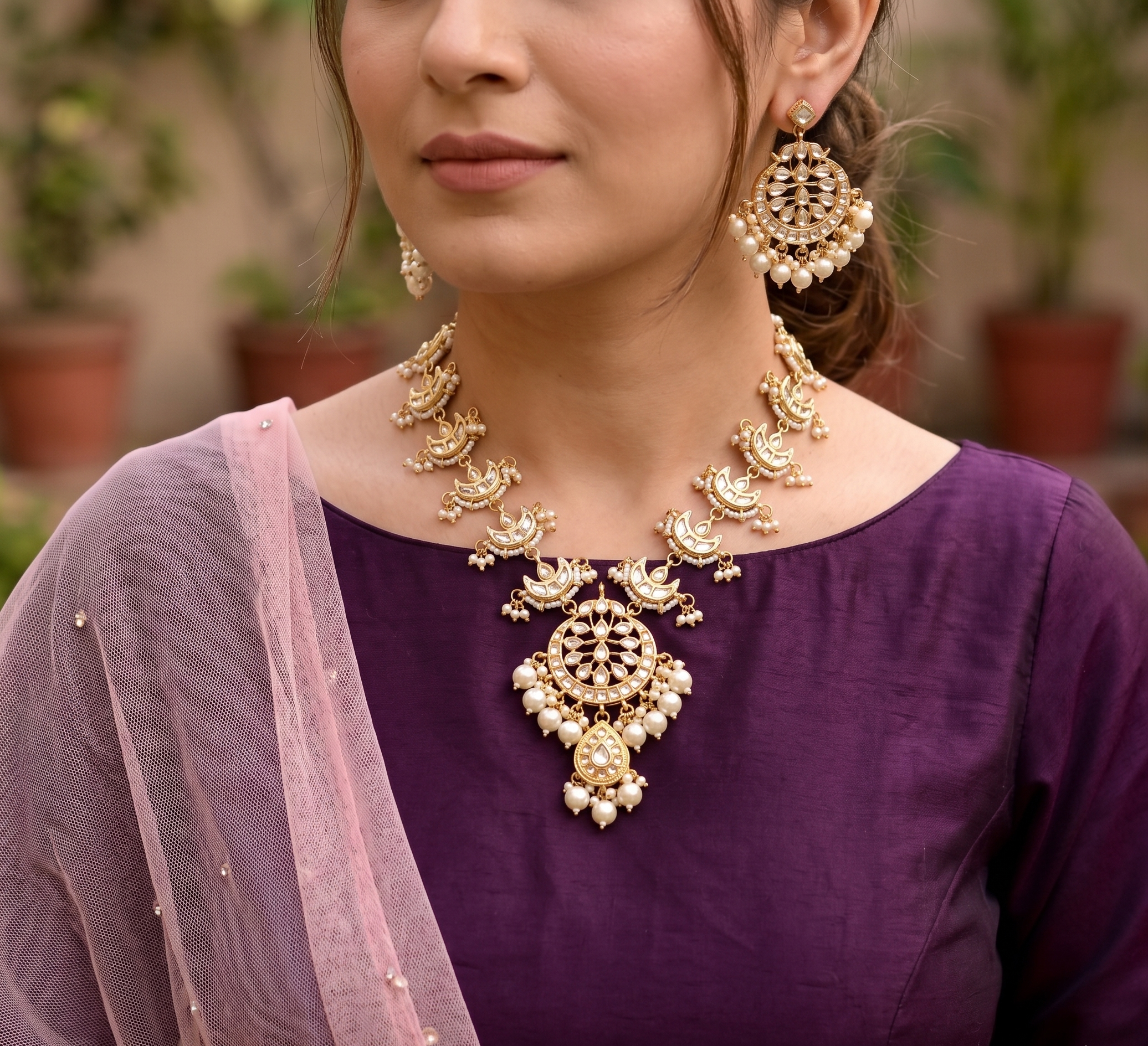 Meenakshi long necklace set
