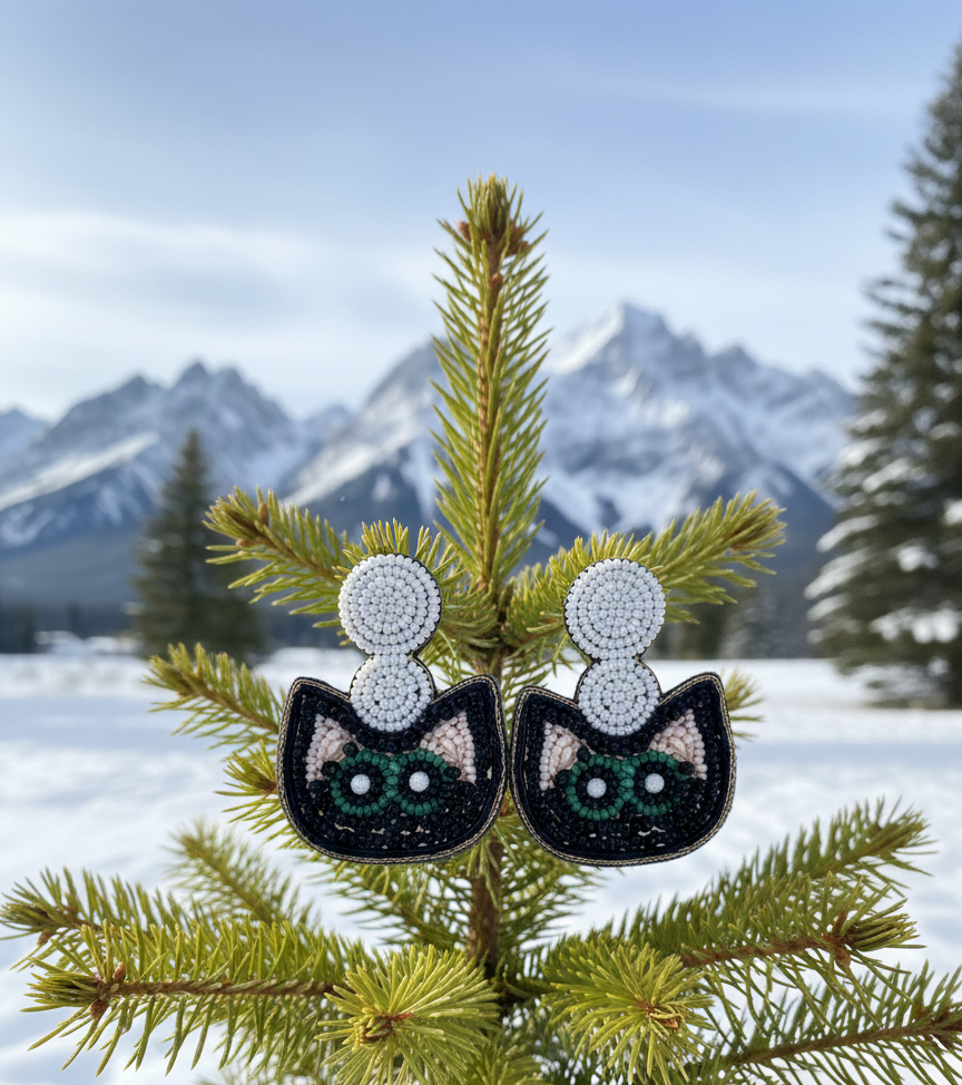 Kat eye Handmade earrings