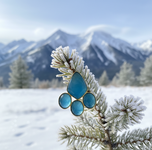 Ahaana blue solid studs earrings