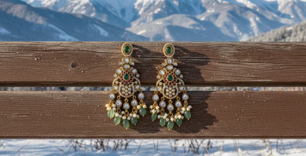 Madhulika AD stone earrings
