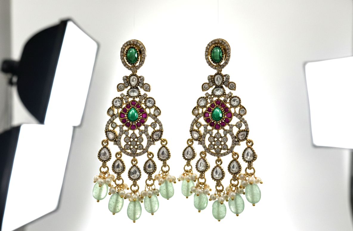 Madhulika AD stone earrings