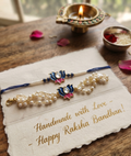 Blue lotus rakhi combo | Rakhi and Lumba| Bhai Bhabhi rakhi combo | Couple Rakhi